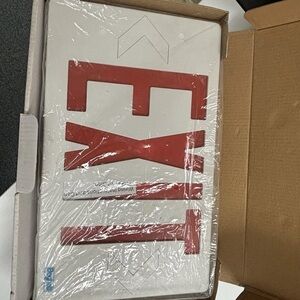 Red LED Emergency Exit Light Sign, AC 120V/277V LED Lamp ABS Fire Resistance UL